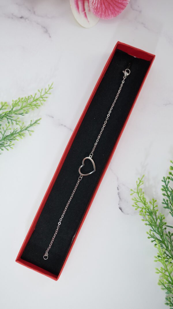 corazón plateado (1) Acero Plateado