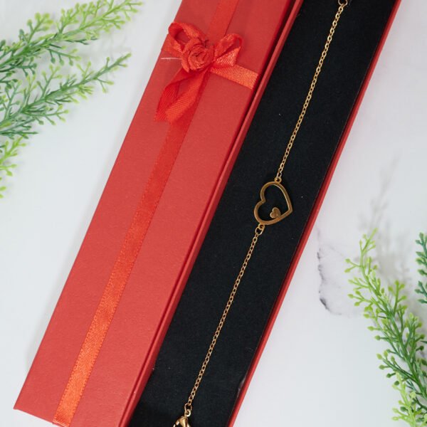 dorado corazon con corazon (6) Acero Dorado