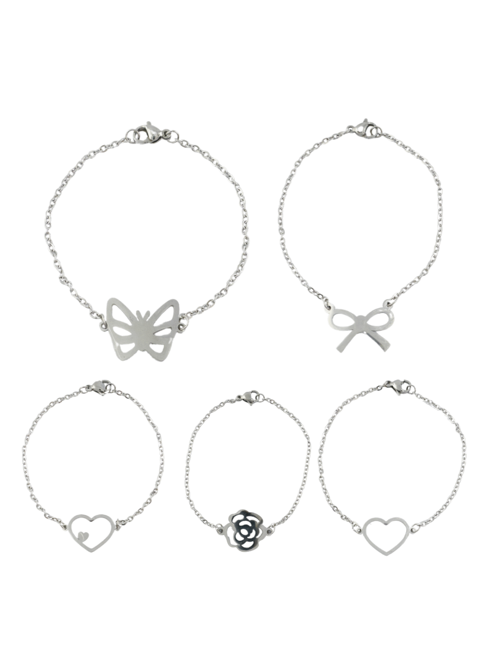 pulseras sin fondo 916 (1) Acero Plateado