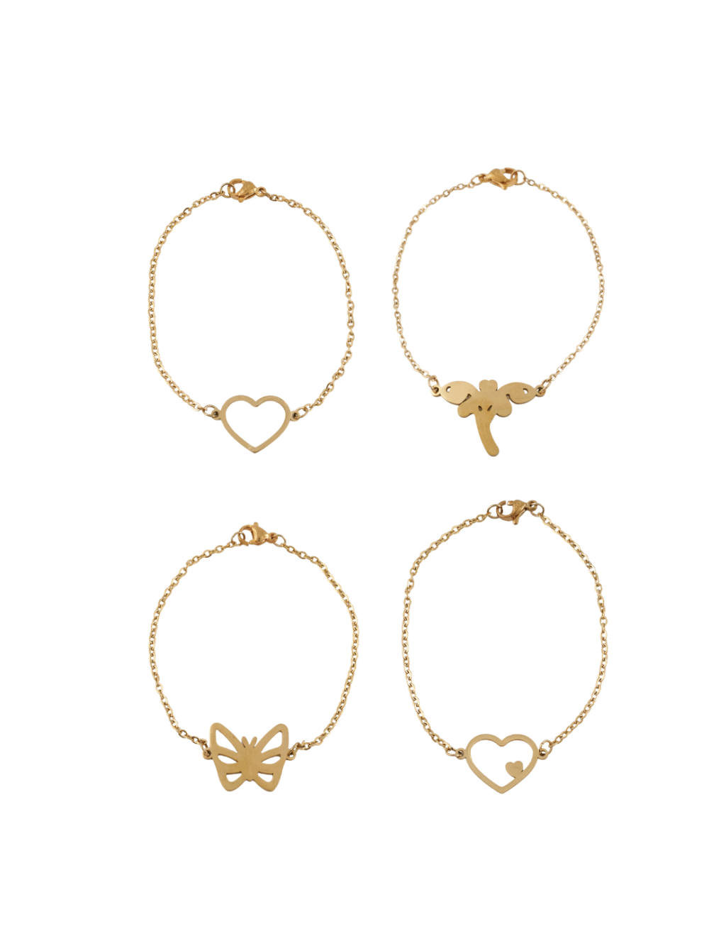 pulseras sin fondo 916 Acero Dorado