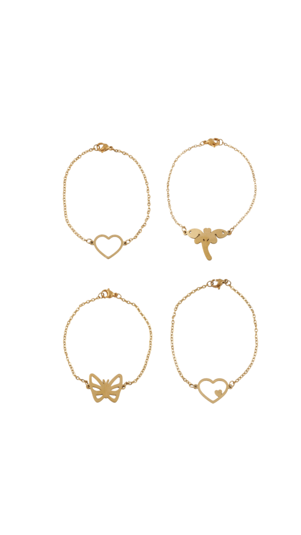 pulseras sin fondo 916 Acero Dorado